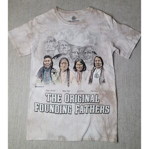 The Mountain Native American Chief T Shirt Tie Dye Graphic Print USA Made Small